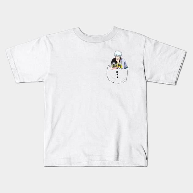 Gintoki pocket Kids T-Shirt by Damsos_store